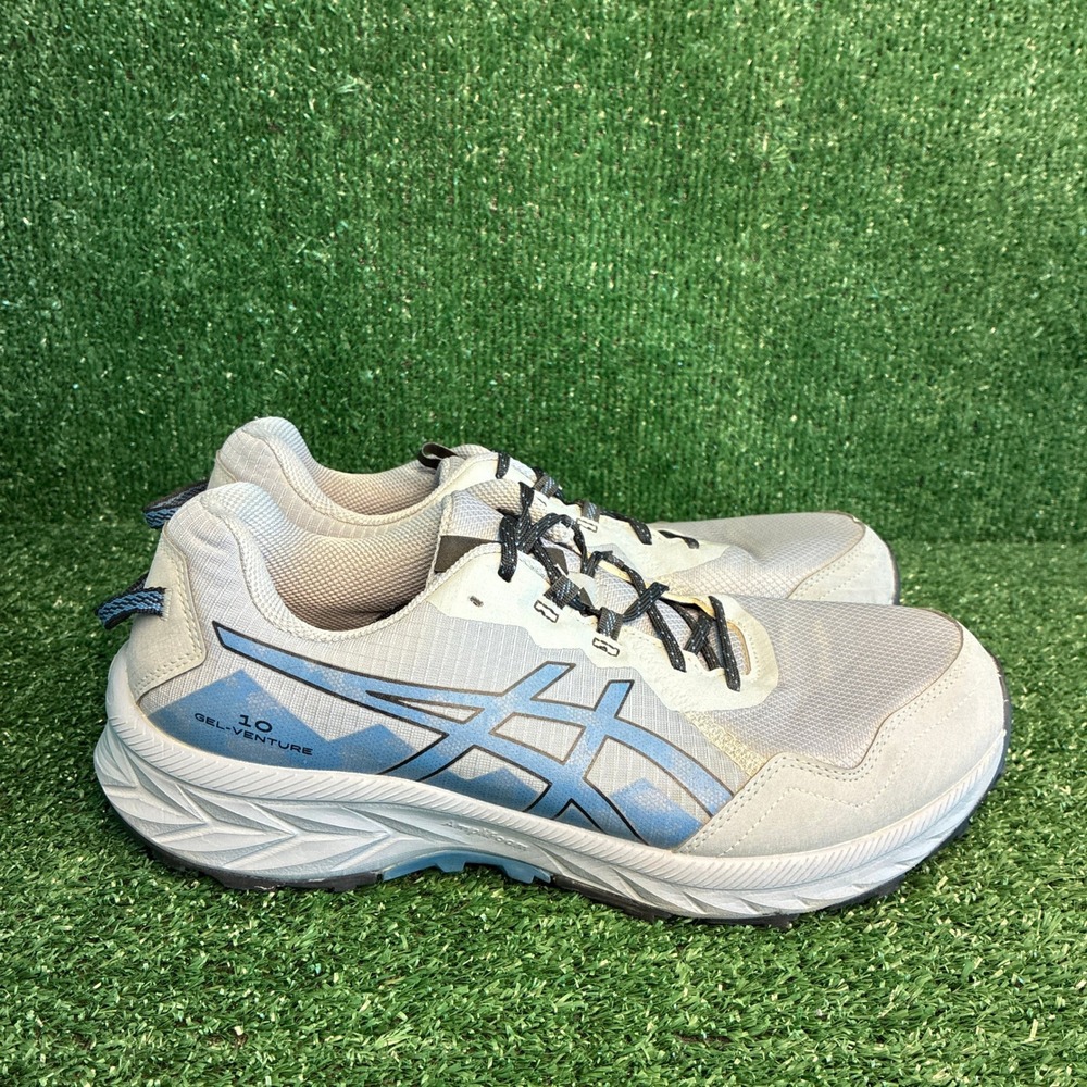 ASICS GEL-Venture 10 Trail Running Athletic Outdoor Sneakers Grey Blue Mens 11.5